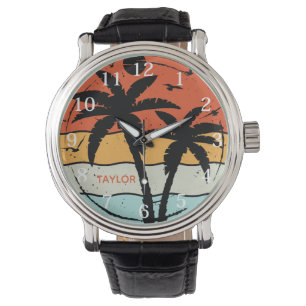  Retro Vintage Beach Palm  Watch