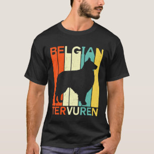 Retro Vintage Belgian Tervueren Silhouette Dog Dog T-Shirt