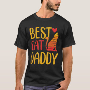 Retro Vintage Best Cat Dad Ever Fathers day Siames T-Shirt