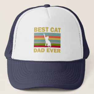 Retro Vintage Best Cat Dad Ever Trucker Hat