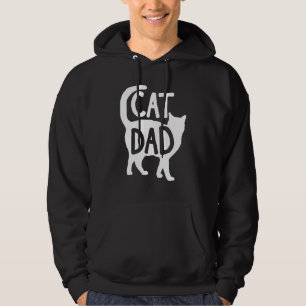 Retro Vintage Best Cat Dad Fathers Day Men Daddy P Hoodie