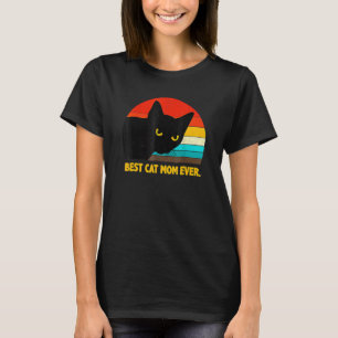 Retro Vintage Best Cat Mum Ever Cat Happy Mothers  T-Shirt