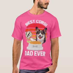 Retro Vintage Best Corgi Dad Dog Daddy Pet Owner F T-Shirt
