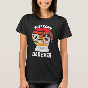 Retro Vintage Best Corgi Dad Dog Daddy Pet Owner F T-Shirt
