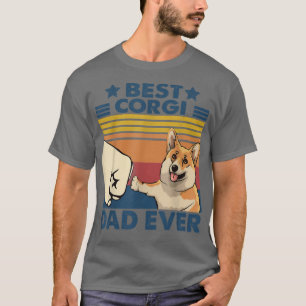 Retro Vintage Best Corgi Dad Ever Funny Corgi T-Sh T-Shirt