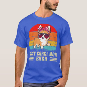 Retro Vintage Best Corgi Mum Ever Corgi Dog Mum Mo T-Shirt