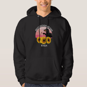 Retro Vintage Best Dachshund Dad Ever Friend Dog Hoodie
