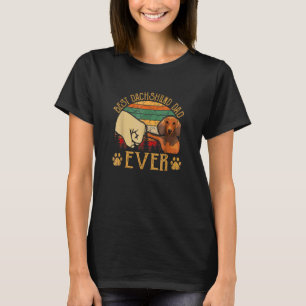 Retro Vintage Best Dachshund Dad Ever T-Shirt