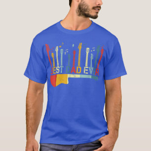 Retro Vintage Best Dad Ever Guitar Lover Guitarist T-Shirt
