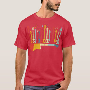 Retro Vintage Best Daddy Ever Guitar Lover Guitari T-Shirt