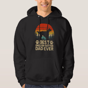 Retro Vintage Best English Setter Dad Ever Father' Hoodie
