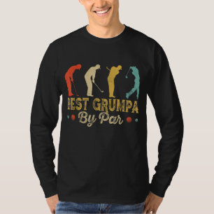 Retro Vintage Best Grumpa By Par Men Golfing Golf T-Shirt