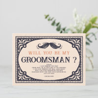 Retro Vintage Best Man Proposal 