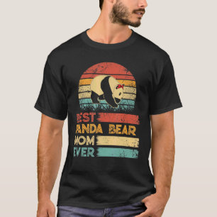 Retro Vintage Best Panda Bear Mum Ever Animals T-Shirt