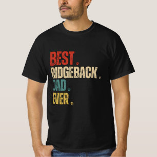 Retro vintage Best Ridgeback Dad Ever grunge funny T-Shirt