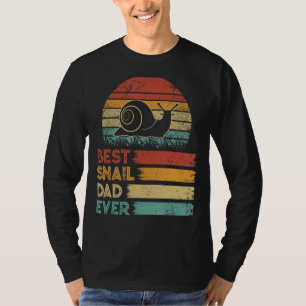 Retro Vintage Best Snail Dad Ever Shirts Animals L