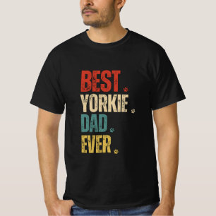 Retro vintage Best Yorkie Dad Ever grunge funny T-Shirt