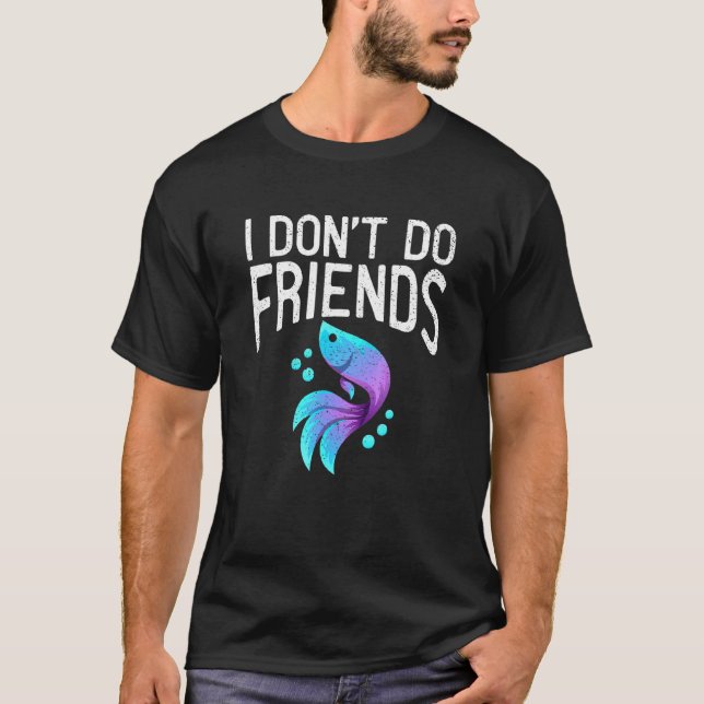 Retro Vintage Betta Fish T-Shirt (Front)