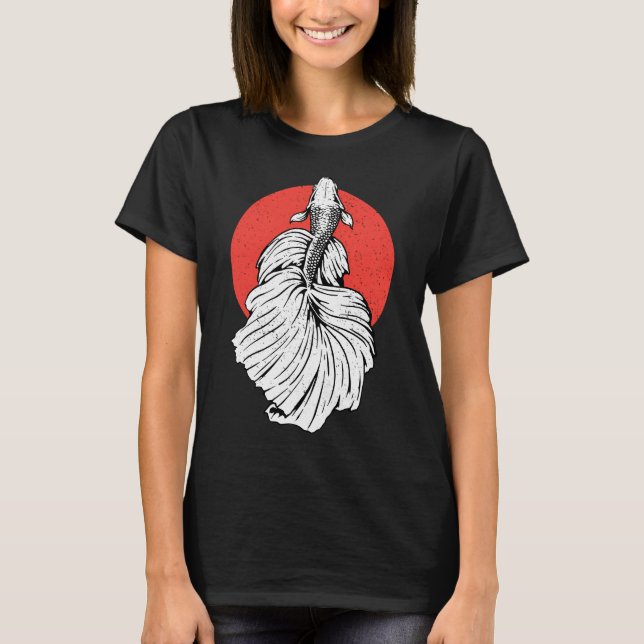 Retro Vintage Betta Fish T-Shirt (Front)