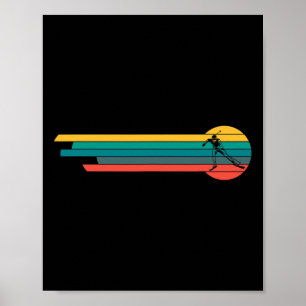 Retro Vintage Biathlon Skiing Biathlete Shooting 1 Poster