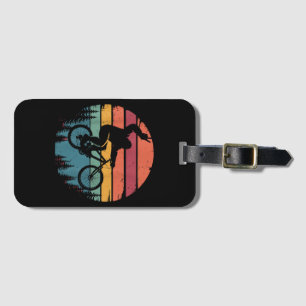 Retro Vintage Bigfoot Mountain Bike Funny Sasquatc Luggage Tag