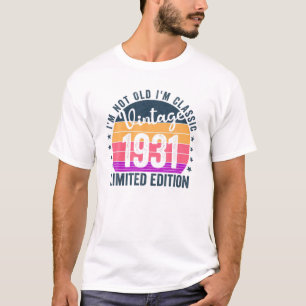 Retro Vintage Birthday Gifts Since 1931 T-Shirt