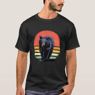Retro Vintage Black Bear Cool Bear Idea T-Shirt