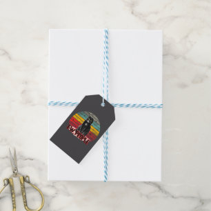 Retro Vintage Black Cat Ew People Gift Tags