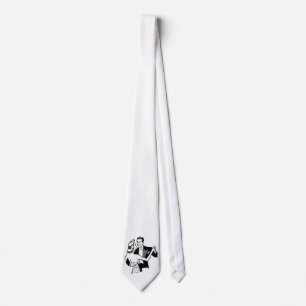 Retro Vintage Black & White Dancing Couple in Love Tie
