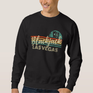 Retro Vintage Blackjack Player Gambling Casino Bla Sweatshirt