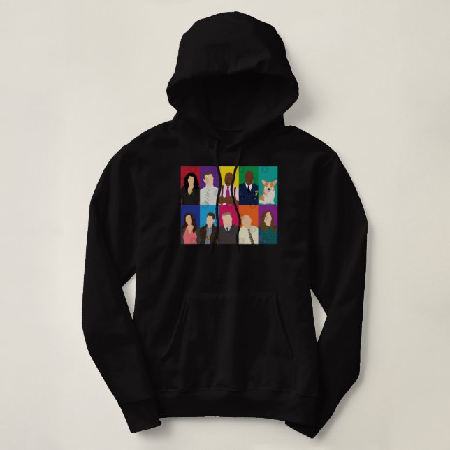 Retro Vintage Brooklyn Nine Retro Vintage Hoodie (Design Front)