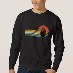 Retro Vintage Brown Grizzly Bear Outdoors Animal B Sweatshirt