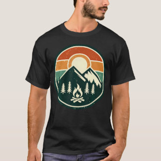 Retro Vintage Campfire Camping Camper Outdoor Camp T-Shirt