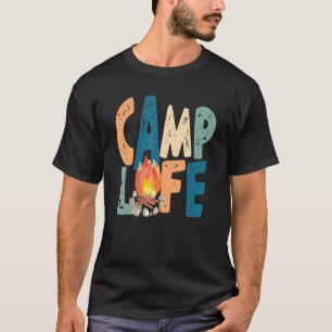 Retro Vintage Camping Life Camper Summer Camp Cam T-Shirt