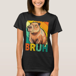 Retro Vintage Capybara Bruh Meme For Boys Girls Me T-Shirt
