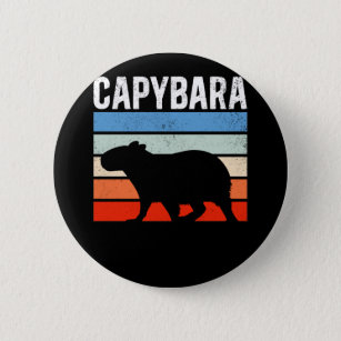 Retro Vintage Capybara Cute Animal 6 Cm Round Badge