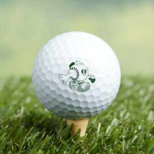 Retro Vintage Cartoon Baseball Character Golf Ball