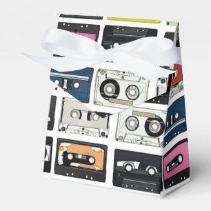 Retro vintage Cassette Mix Tapes art pattern Favour Box