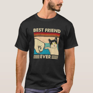 Retro Vintage Cat Best Friend For Life Fist Bump M T-Shirt