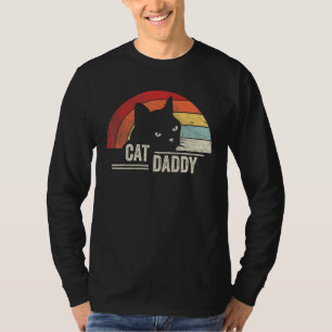 Retro Vintage Cat Daddy Pet Mom Dad  Cat Father s  T-Shirt
