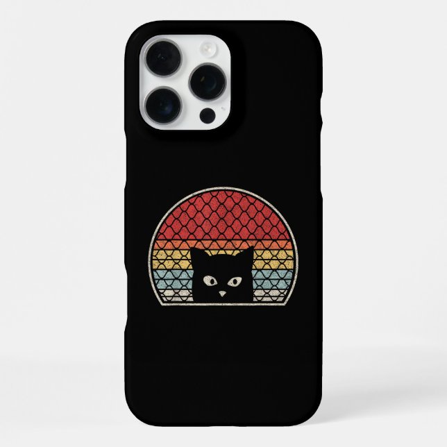 Retro Vintage Cat iPhone Case (Back)