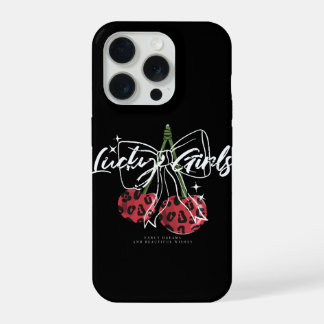 Retro Vintage Cherry Quote Typography iPhone 15 Pro Case