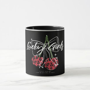 Retro Vintage Cherry Quote Typography Mug