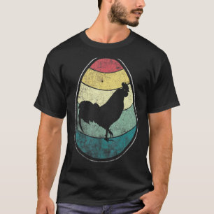 Retro Vintage Chicken Egg Happy Easter Day T-Shirt