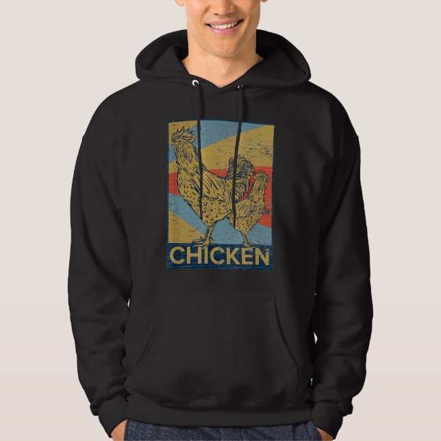 Retro vintage Chicken    Hoodie (Front)
