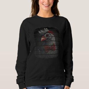 Retro vintage chicken red glasses bowtie rooster b sweatshirt