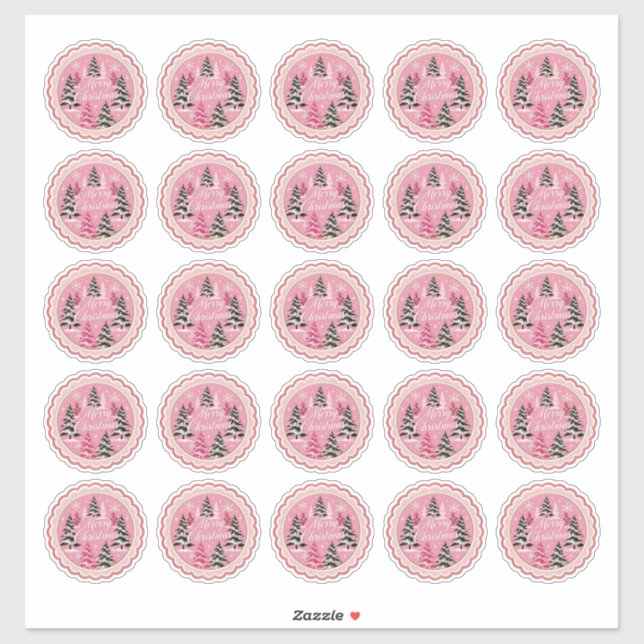 Retro Vintage Christmas: 1950's Pink Xmas (Sheet)