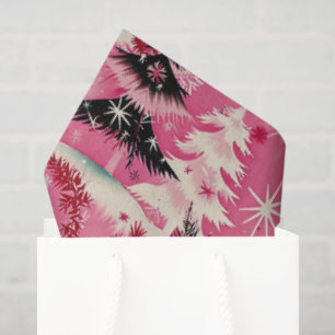 Retro Vintage Christmas: 1950's Pink Xmas Tissue Paper
