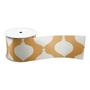 Retro vintage Christmas bauble holiday Satin Ribbon