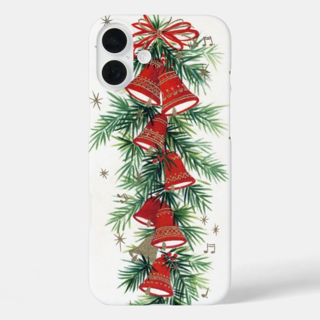 Retro Vintage Christmas bells Case-Mate iPhone Case (Back)